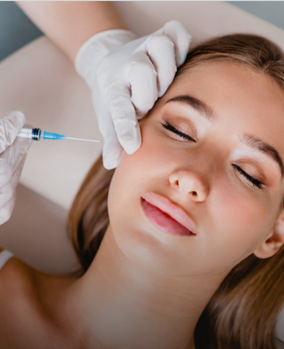 Botox injection near the eye for softer crow's feet